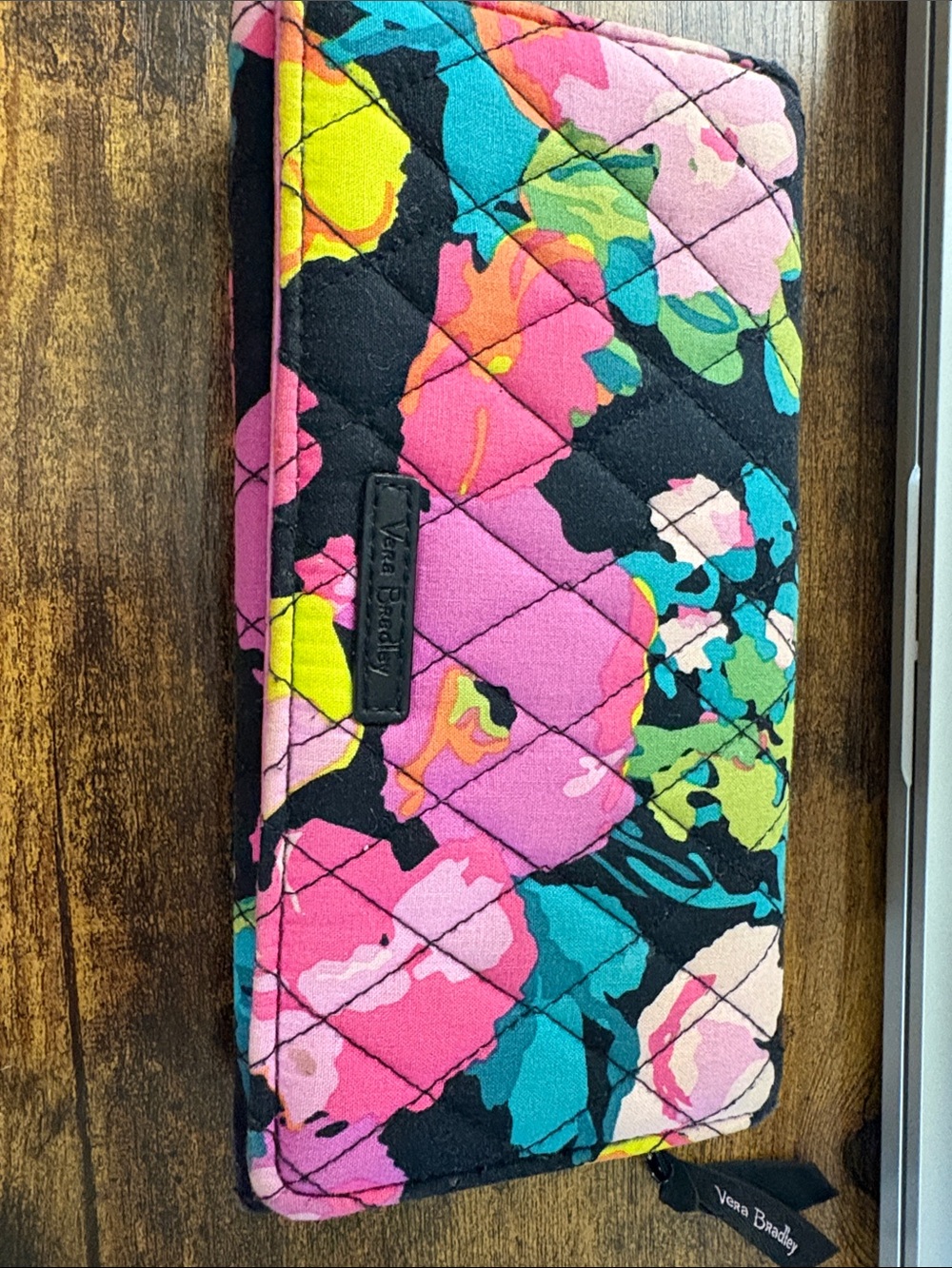 Vera Bradley Quilted Floral Phone Wallet in Pink Multi